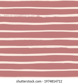 Hand drawn colorful seamless vector pattern with stripes. Trendy brush stroke vector background for prints, wrapping paper and fabric. Contemporary inky illustration
