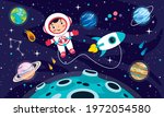 Hand Drawn Colorful Space Background