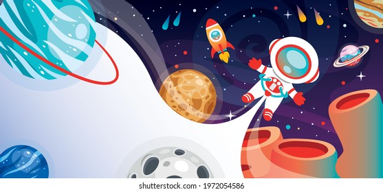 Hand Drawn Colorful Space Background