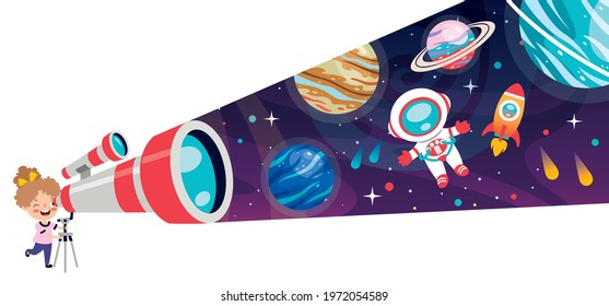 Hand Drawn Colorful Space Background