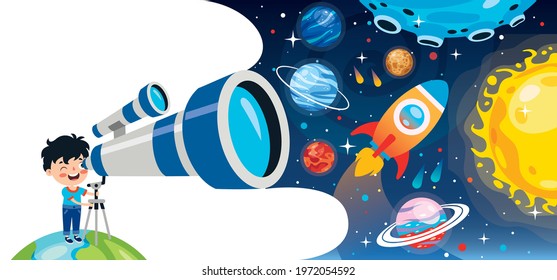 Hand Drawn Colorful Space Background