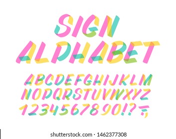 Hand drawn colorful typeface on white background. Brush sign painted vector characters: lowercase and uppercase. Typography alphabet for your designs: logo, typeface, card