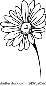 Hand drawn coloring flower doodle vector design