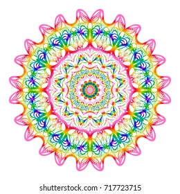 hand drawn coloring mandala. vector illustration. design for greeting card, invitation, tattoo, yoga and spa symbol