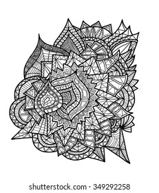  Hand drawn coloring page.
