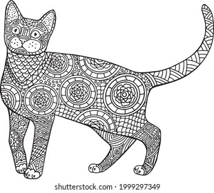 40,169 Cat adult coloring Images, Stock Photos & Vectors | Shutterstock