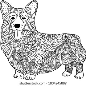 hand drawn coloring pages dog zentangle stock vector royalty free 1834245889 shutterstock