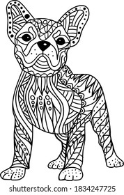 hand drawn coloring pages dog 260nw 1834247725