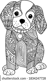 Download Adult Colouring Pages Dog High Res Stock Images Shutterstock