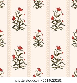 Hand drawn colourful geometric flowers, seamless patterns with floral for fabric, textiles, clothing, wrapping paper, backdrop, banner, illustration, abstract backgrounds.
