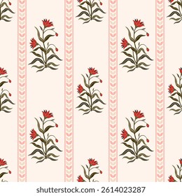 Hand drawn colourful geometric flowers, seamless patterns with floral for fabric, textiles, clothing, wrapping paper, backdrop, banner, illustration, abstract backgrounds.
