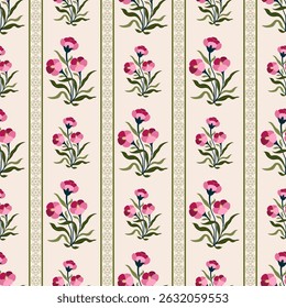 Hand drawn colourful geometric flowers, seamless patterns with floral for fabric, textiles, clothing, wrapping paper, backdrop, banner, illustration, abstract backgrounds.
