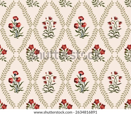 Hand drawn colourful geometric flowers, seamless patterns with floral for fabric, textiles, clothing, wrapping paper, backdrop, banner, illustration, abstract backgrounds.

