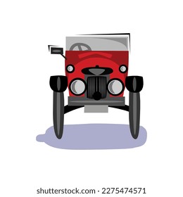 Hand Drawn colourful isolated muscle car in cartoon style with creative design colours. Vector illustration EPS10