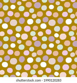 Hand drawn colourful stains seamless pattern. Creative vector texture.