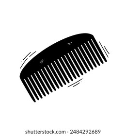 Hand Drawn Comb Illustration. Doodle Vector. Isolated on White Background - EPS 10 Vector