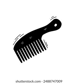 Ilustración de peine dibujado a mano. Vector Doodle. Aislado sobre fondo blanco - EPS 10 Vector