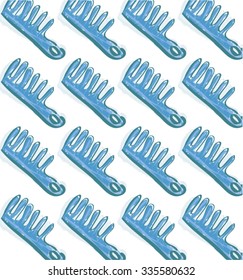 hand drawn comb pattern