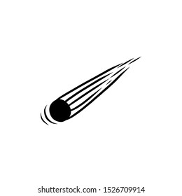 Hand drawn Comet isolated on a white. Vector illustration.