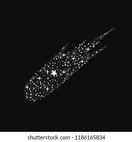 Hand Drawn Comet. Shooting Star.