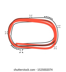 Hand drawn comic scribble circles line sketch. Vector circular scribble doodle round element splash effect concept. Pencil sketch illustration on white background.