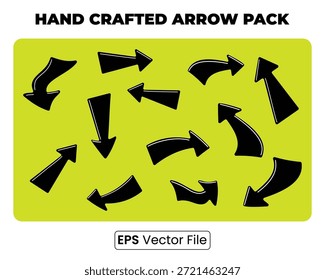 Estilo de cómic dibujado a mano Flechas direccionales Colección de Vector