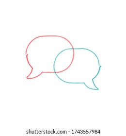 Burbujas De Discurso Al Estilo De Los Comics De Mano. Ilustración vectorial de material aislada en fondo blanco.