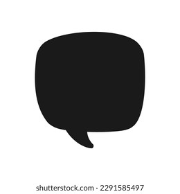 Hand Drawn Comics Style Speech Bubbles Silhouette Icon. Simple Flat Vector Illustration.