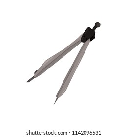 Hand drawn compass isolated on white background. Vector illustration.