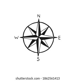 Elegant Classic Compass Rose Illustration Stock Vector (Royalty Free ...