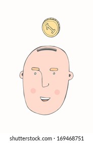 Hand drawn concept - money
