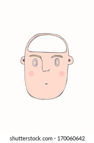 Hand drawn concept - Mr. empty head