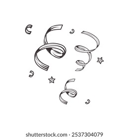 Hand Drawn Confetti Ribbon - 07
