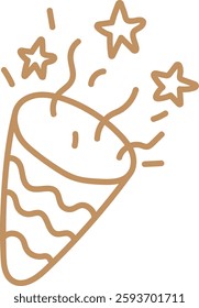 Hand Drawn Confetti Vector Illustration