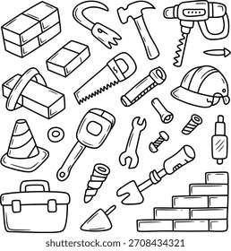 Hand Drawn Construction Doodle Pack
