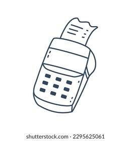 icono de pago sin contacto dibujado a mano