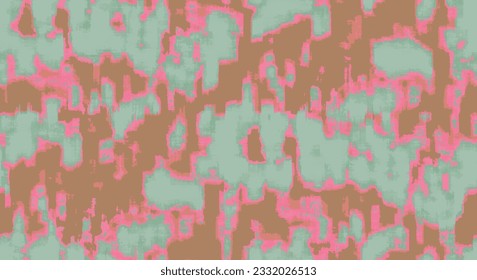 Hand drawn contemporary abstract print. Creative collage seamless pattern. Fashionable template for design. Pink brown blue  colors ombré