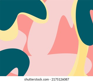 hand drawn contemporary abstract seamless pattern. modern trendy colorful illustration in vector. marble effect. perfect for printing on textile product, for wallpaper, background, etc.