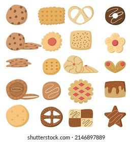 Hand Drawn Cookies Clip Art Collection Stock Vector (Royalty Free ...