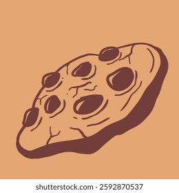 hand drawn cookies illustration. cookies icon. cookies logo.