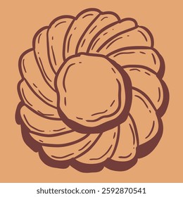 hand drawn cookies illustration. cookies icon. cookies logo.