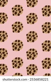 Hand drawn cookies illustration seamless pattern vector background