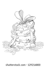 Hand drawn cookies stack (vector)