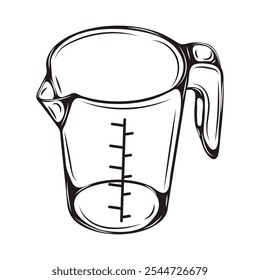 Hand Drawn Cooking Tool Illustration - Measuring Jug