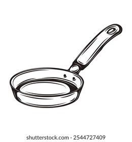 Hand Drawn Cooking Tool Illustration - Frying Pan