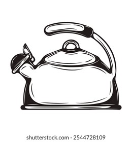 Hand Drawn Cooking Tool Illustration - Kettle