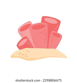 hand drawn coral design element