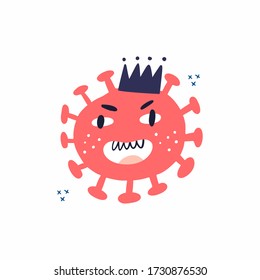 Handgezogenes Corona-Virus-Molekül