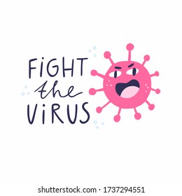 Hand drawn corona virus molecule