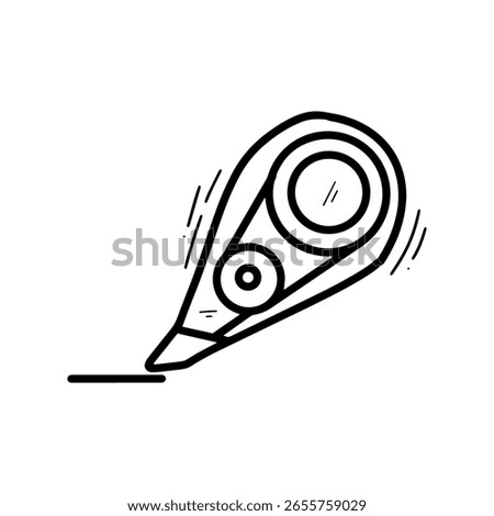 Hand Drawn Correction Tape Illustration. Doodle Vector. Isolated on White Background - EPS 10 Vector
